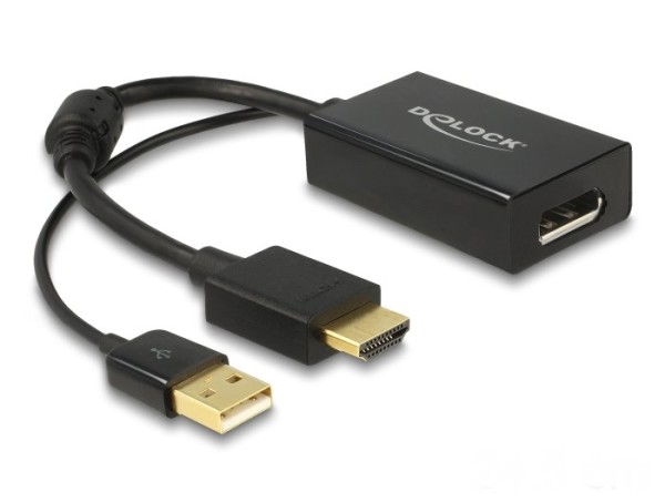 Adapter Video Converter HDMI DisplayPort 1.2 Vrouwelijk Zwart