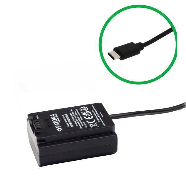 USB-C-batterijadapter voor VP-FZ100 NP-FZ100 FZ100